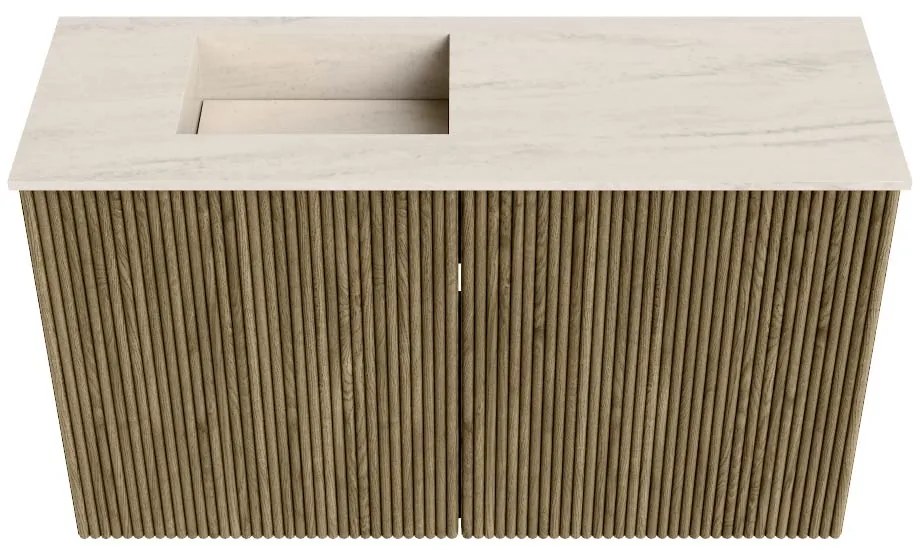 Mondiaz Joya DLux 70cm toiletmeubel dusk met wastafel faye links 1 kraangat meli