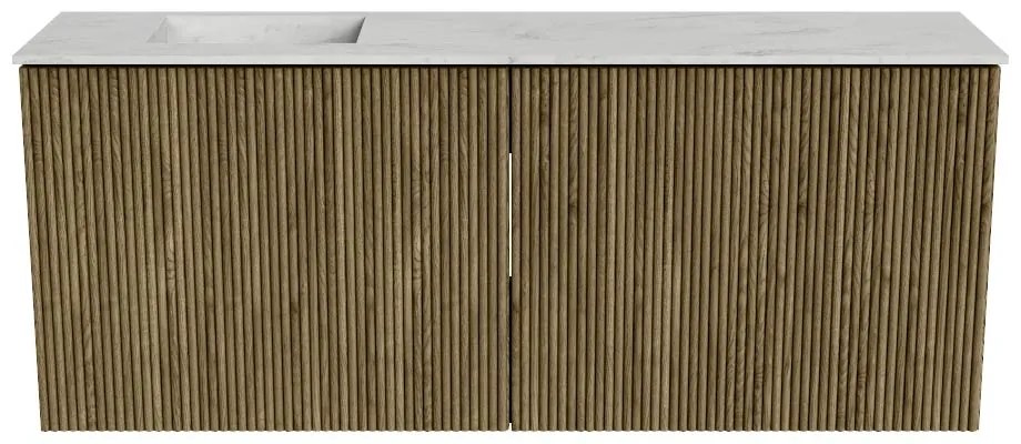 Mondiaz Joya DLux 100cm toiletmeubel dusk met wastafel faye links 1 kraangat opalo