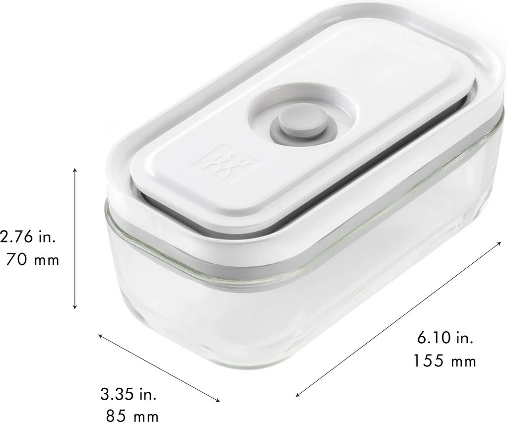 ZWILLING Fresh & Save Vacuümdoos S, Glas, Grijs - Fresh & Save - ZWILLING