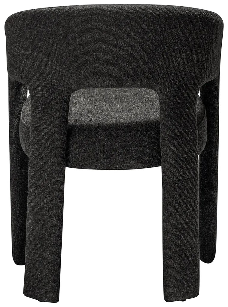 Dan-Form Splendor Gestoffeerde Eetkamerstoel Zwart Boucle