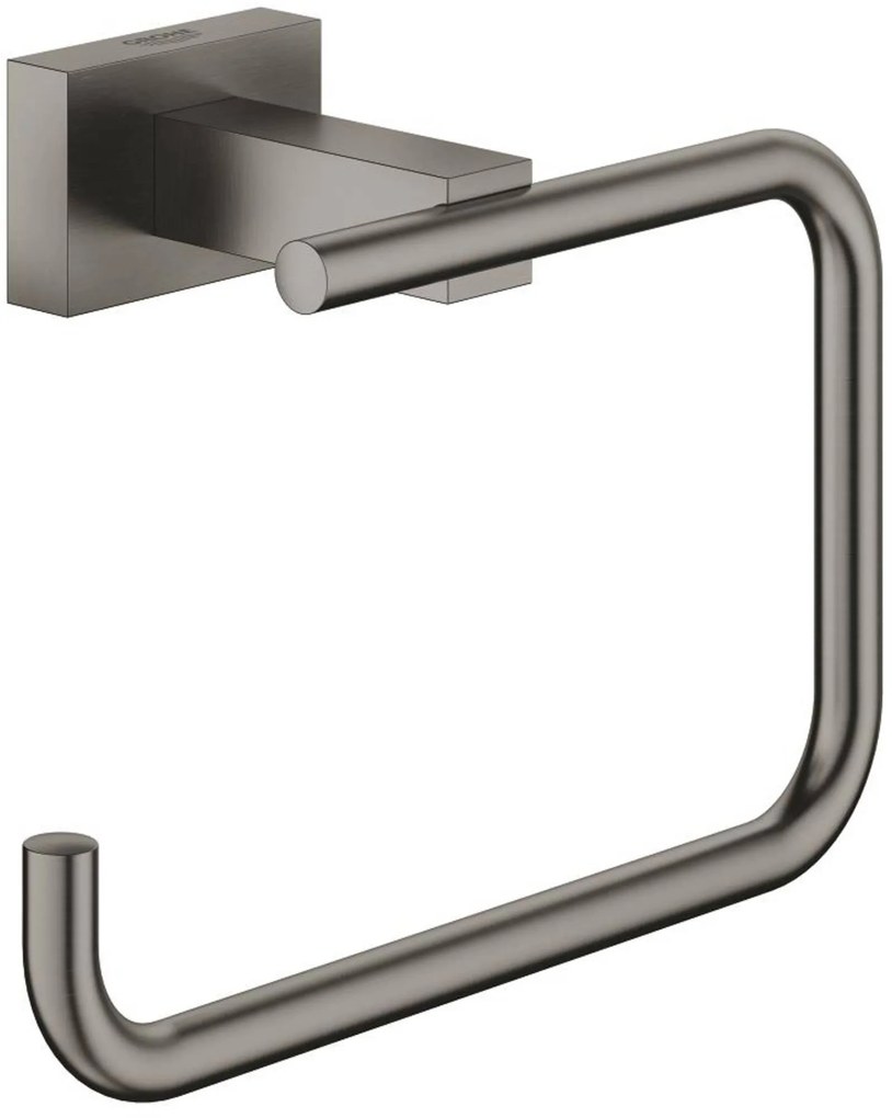 Grohe Essentials Cube toiletrolhouder 13,8x6x9,8cm hard graphite geborsteld