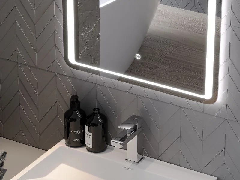 Mexen Zusa verlichte badkamerspiegel 80 x 60 cm, LED 6000K, anti-condens - 9808-080-060-611-00