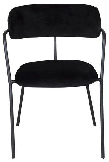 Jörn Eetkamerstoel - Livia - Zwart - Fluweel  - Jörn