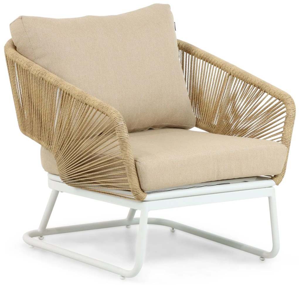 Stoel en Bank Loungeset 5 personen  Wit  Hartman Corsica/Lunaro
