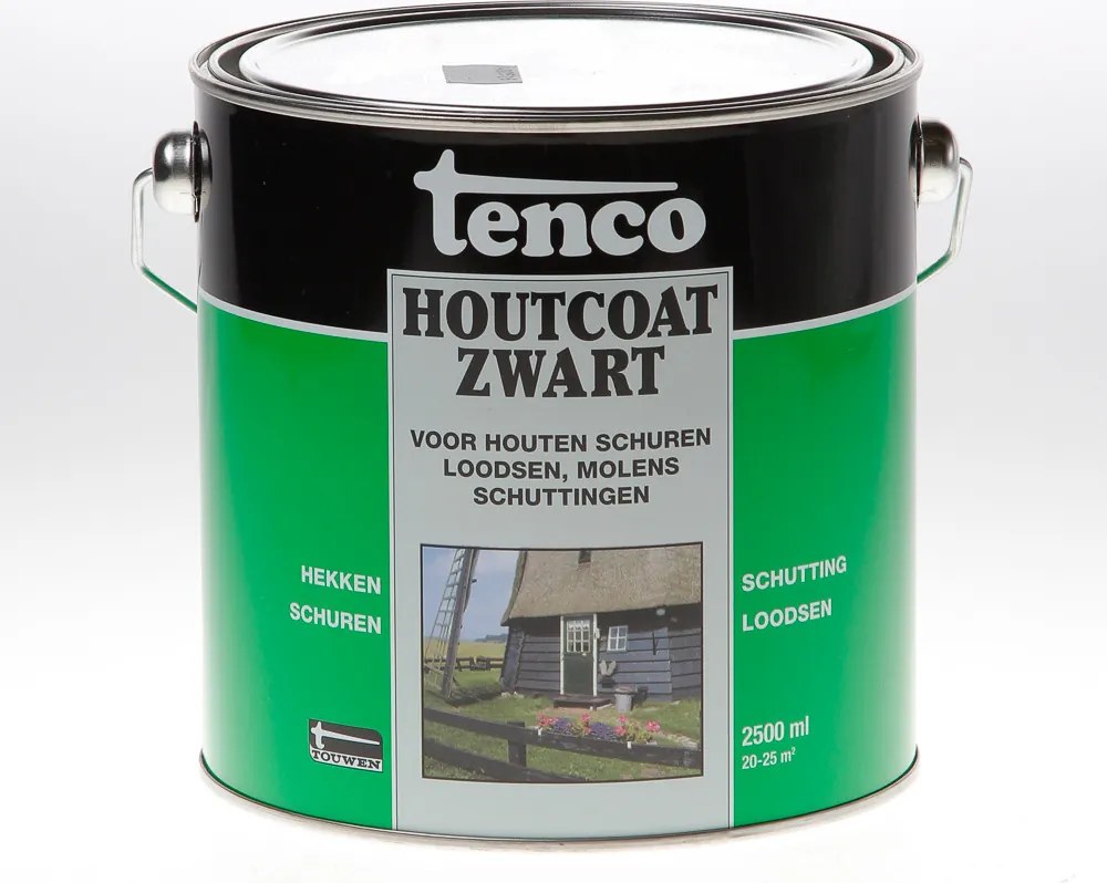 Tenco Houtcoat Zwart - 2,5 liter