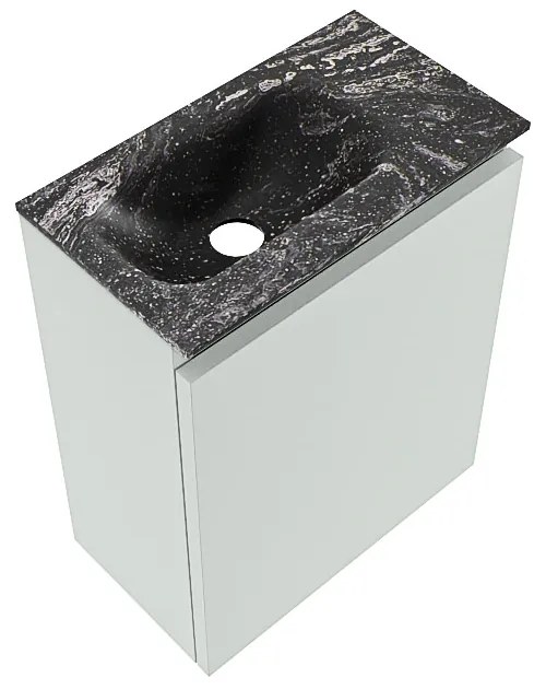 Mondiaz Ture DLux toiletmeubel 40cm greey met wastafel lava links met kraangat