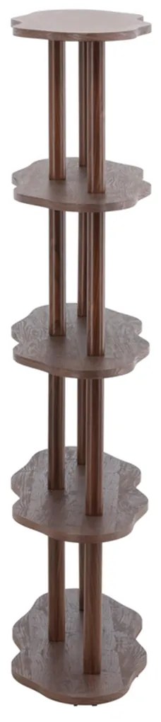 Hoge Golvende Openkast Bruin - 105x30x140cm.