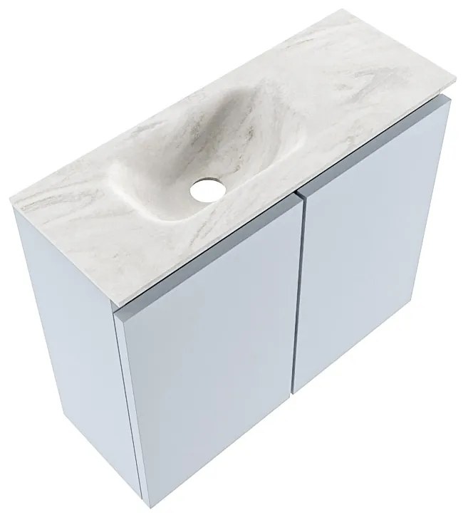 Mondiaz Ture DLux toiletmeubel 60cm clay met wastafel ostra links zonder kraangat