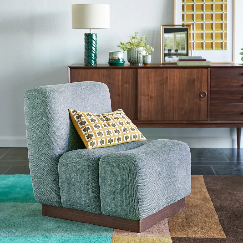 Fauteuil in getextureerde stof Podo