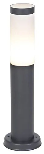 Buitenlamp paal antraciet met opaal 45 cm IP44 - Rox Modern E27 IP44 Buitenverlichting cilinder / rond rond