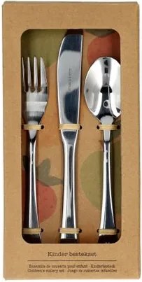 Kinderbestek, fruit, roetsvrij staal, 3-delig, 20 cm