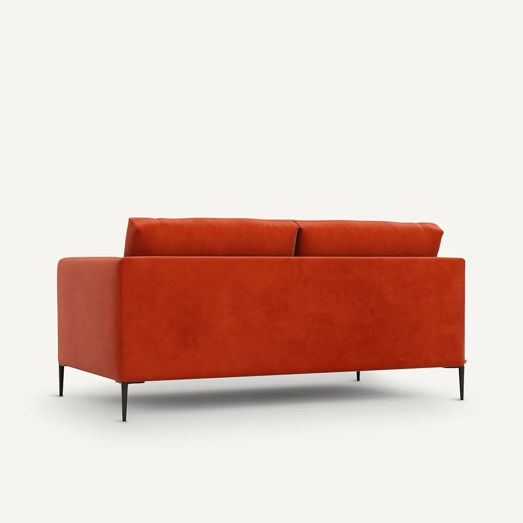 Compacte zitbank in fluweel, Oscar, ontwerp E. Gallina