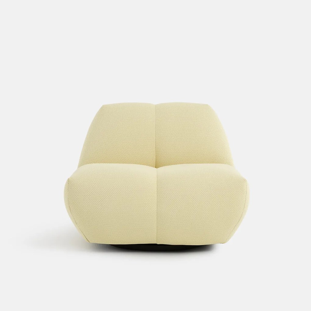 Draaibare fauteuil, gewatteerde stof, NURIA