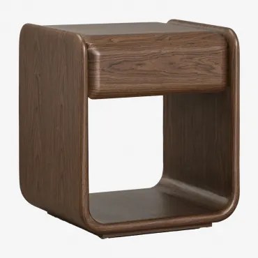 Pack Van 2 Nachtkastjes 50x40 Cm In Mdf Greysi Donker Hout - Sklum