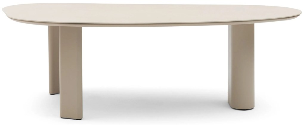Dining Tuintafel 240 x 120 cm Aluminium/Ceramic stone Taupe Weave