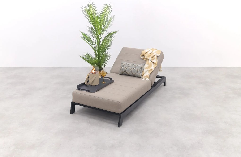 Mexico sunbrella ligbed 200x85 cm. - Taupe
