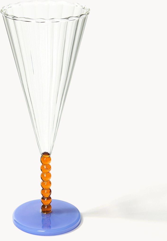 Handgemaakte champagneglazen Perle, 2-delig