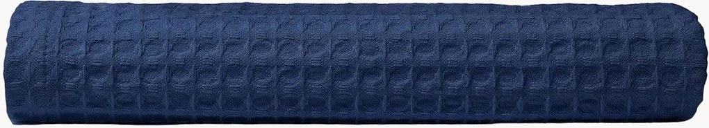 Katoenen honeycomb handdoek Midnight Blue
