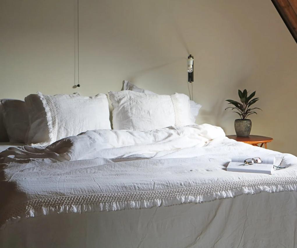 House in Style | Carine Dekbedovertrek 155-220 cm wit dekbedovertrekken voorkant linnen 168 gsm - achterkant bed & bad beddengoed | NADUVI outlet