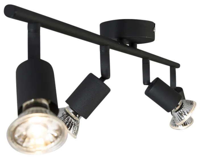 Industriële spot zwart kantelbaar 4-lichts - Jeany