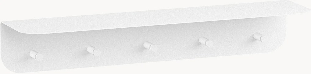 Metalen wandrek Malou met haken en hoedenplank