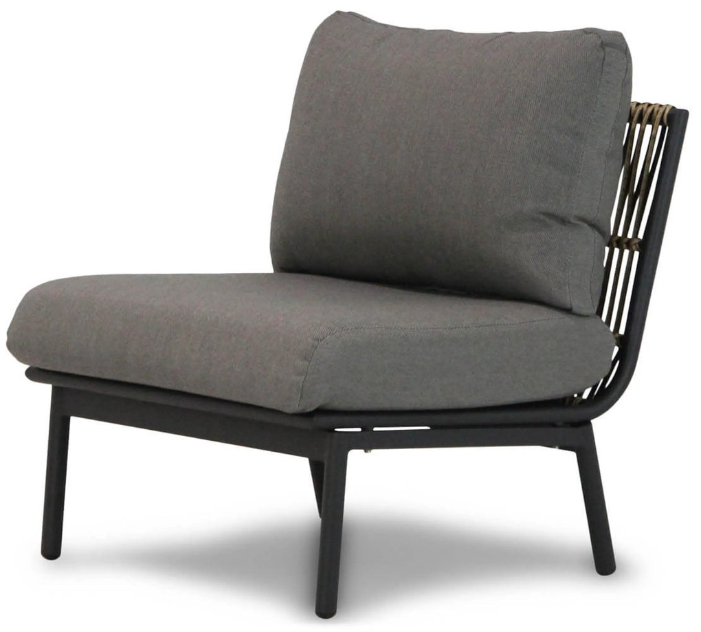 Hoek loungeset 5 personen Aluminium/wicker Taupe Coco Nathan/Ralph
