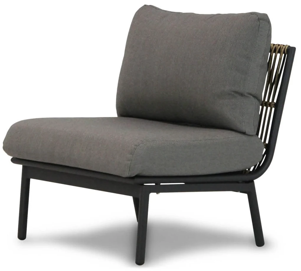Hoek loungeset 5 personen Aluminium/wicker Taupe Coco Nathan