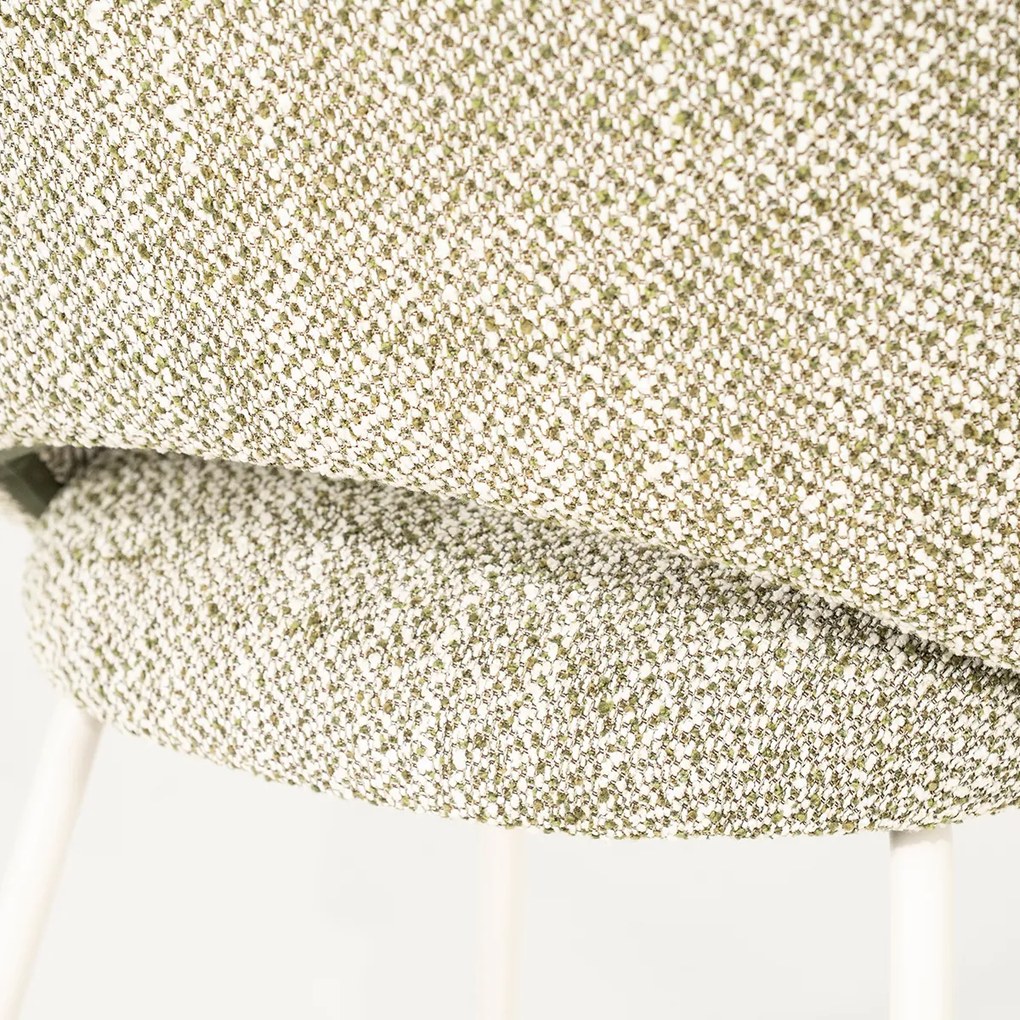 By-Boo Story Wit-frame Eetkamerstoel Groen