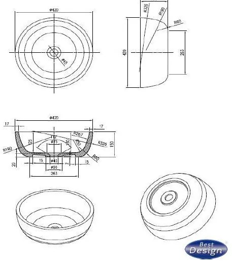 Best Design New-Stone Astoria opbouw waskom 42x15cm mat wit