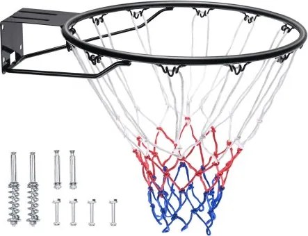 VEVOR Basketbalring Hangende Ring Basketbalring 485 mm, Basketbalringnet 595 x 485 x 120 mm Kwaliteit en Veiligheid Getest Binnen & Buiten, Universele Stabiele Basketbalring Oranje