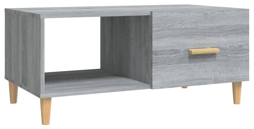 vidaXL Salontafel 89,5x50x40 cm bewerkt hout grijs sonoma eikenkleurig