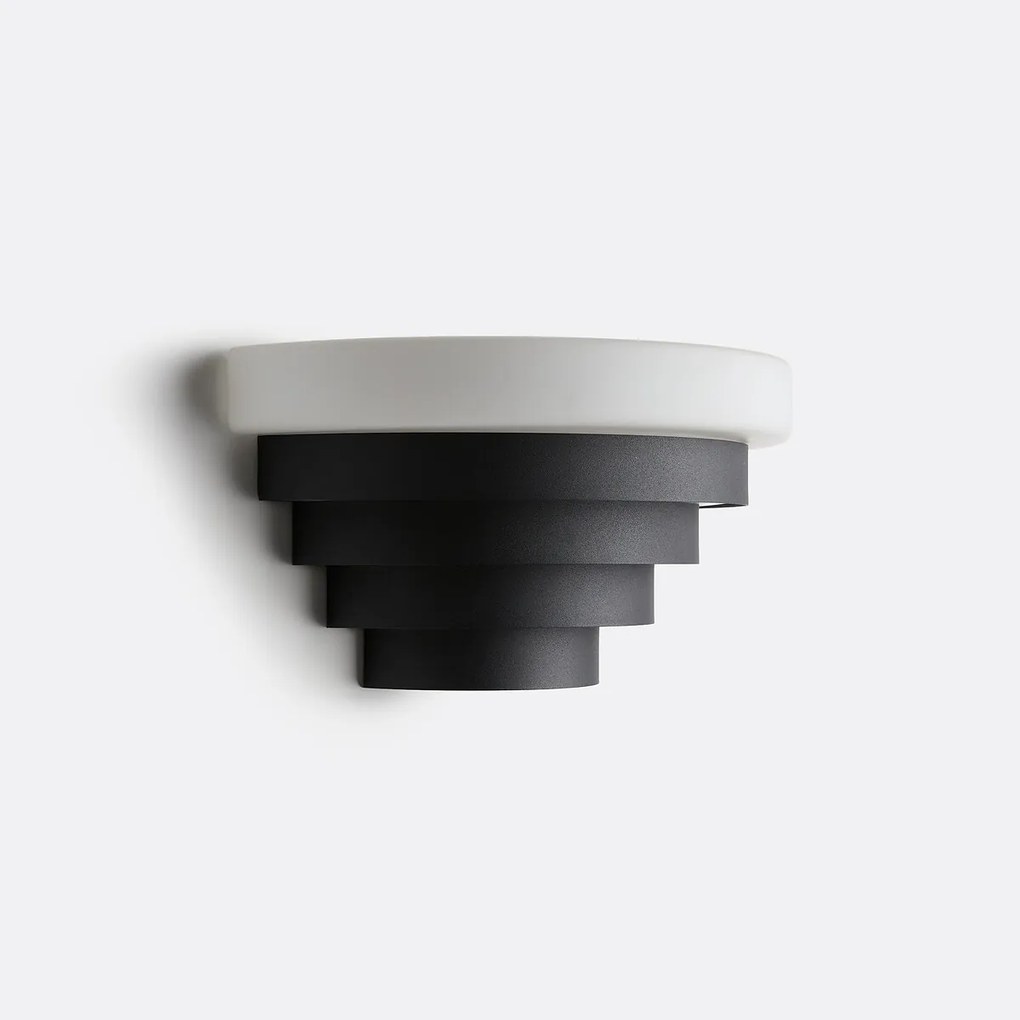 Wandlamp van ijzer en opaline, STERS