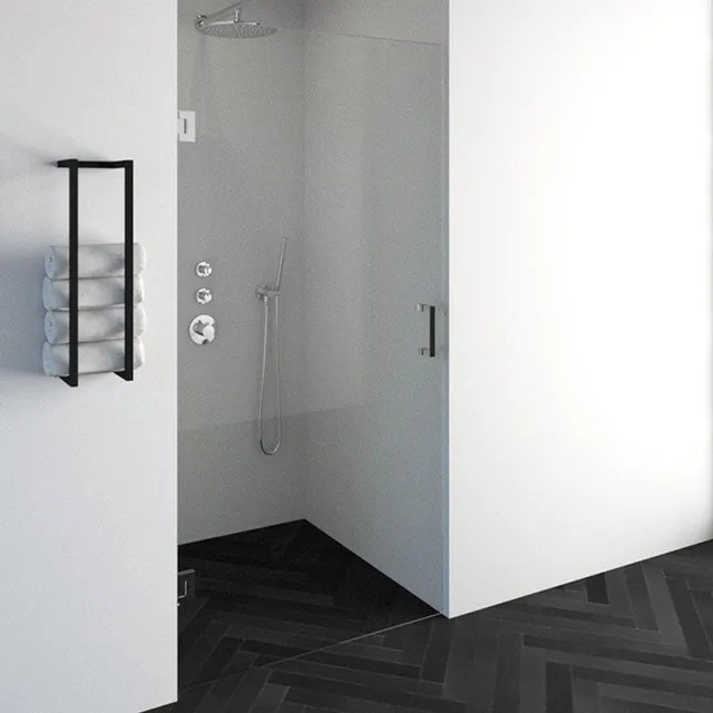BRAUER Void nisdeur helder glas 100x200 omkeerbaar incl. glascoating chroom GS-VON1H100200CE