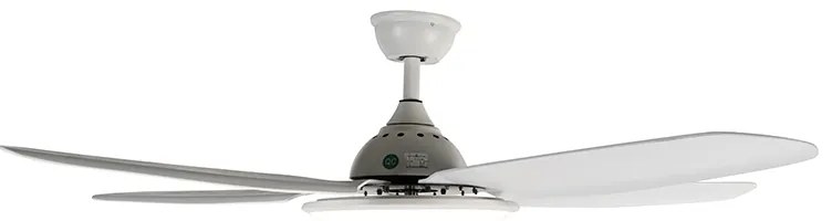 Plafondventilator met lamp wit 130cm incl. LED dimbaar met afstandsbediening - Vifte Modern rond Binnenverlichting Lamp