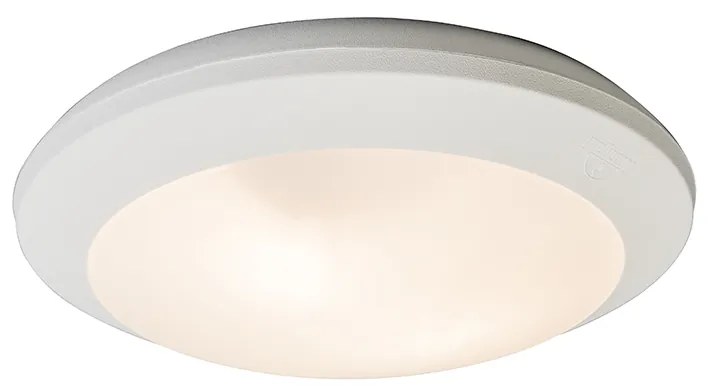 Buitenlamp met schemerschakelaar / dag-nacht sensor met bewegingsmelder Plafonnière wit met bewegingssensor IP65 - Umberta Modern E27 IP65 Buitenverlichting rond