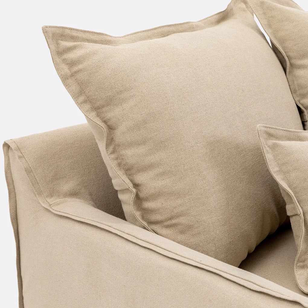 Hoes voor hoekbank in dik linnen, Odna