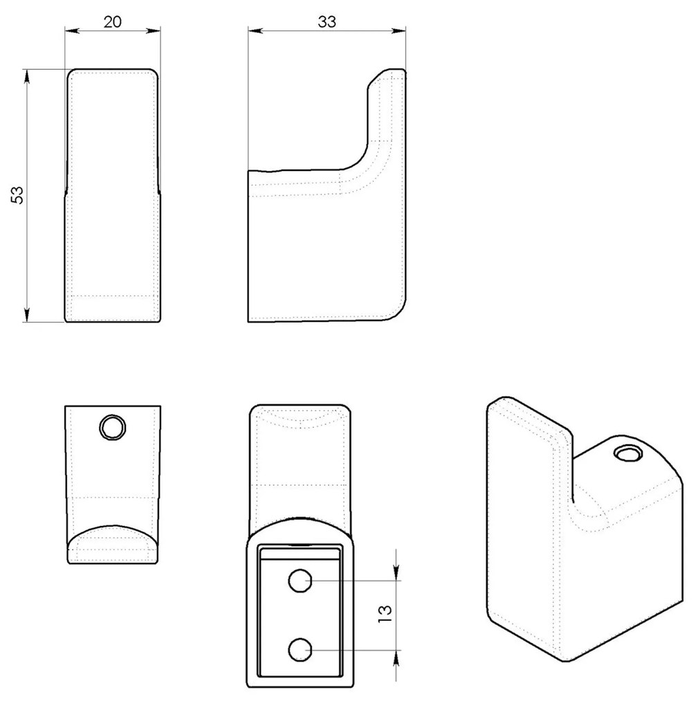 Gedy Pirenei set handdoekhaken mat zwart 2 stuks