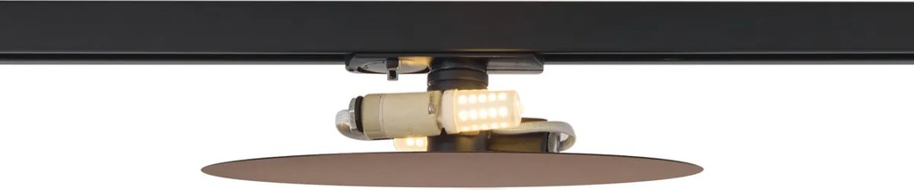 Moderne plafondlamp brons voor railsysteem 1-fase 2-lichts - Iconic Pulley