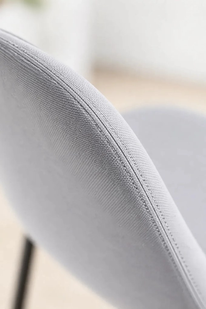 Zwarte Teok stoffen kruk