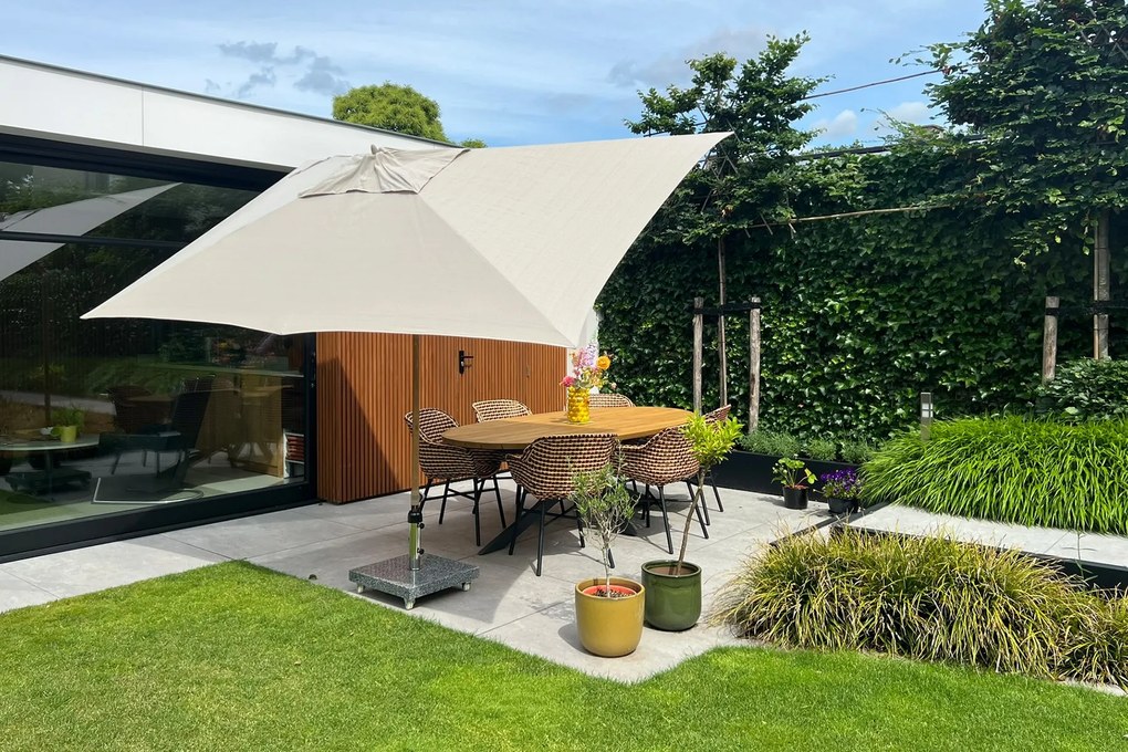 4-Seasons Outdoor Azzurro stokparasol 200x300 cm - Woodlook/Sand