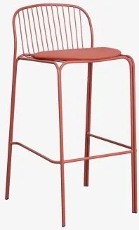 Anerina Hoge Tuinstoel Van Staal Terracota & ↑75 Cm & Terracota - Sklum