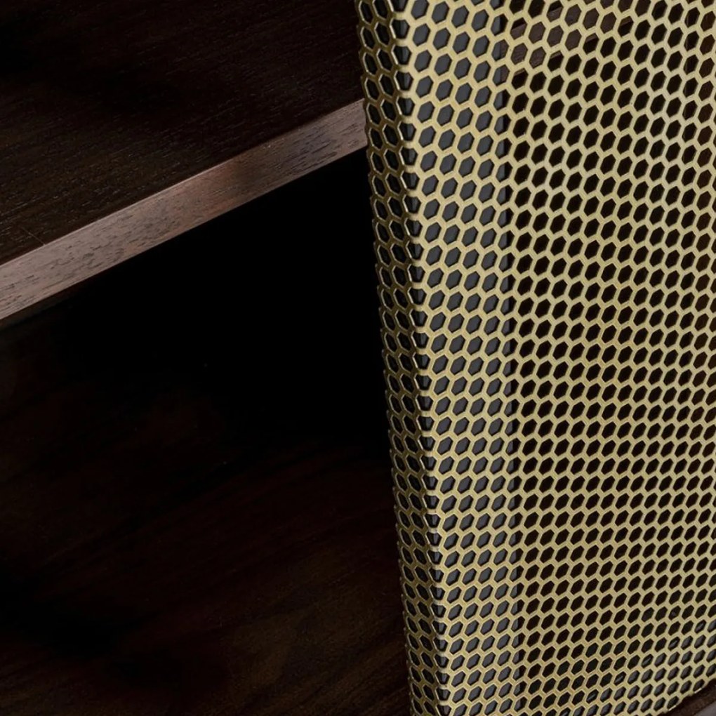 Kare Design Arizona Dressoir Walnoot En Messing - 160x45x76cm.