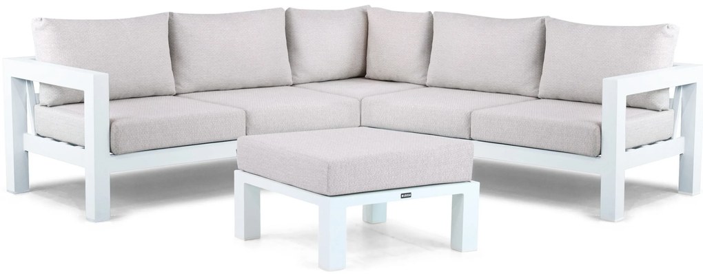 Hoek loungeset 5 personen Aluminium Wit Lifestyle Garden Furniture Luca