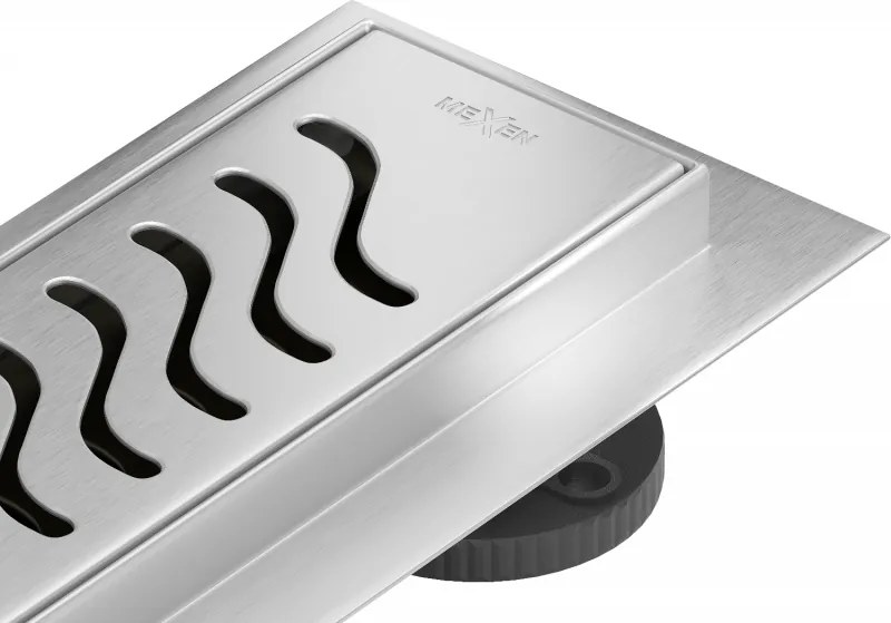 Mexen Flat 360° M09 draaibare douchegoot 90 cm, inox - 1028090-40