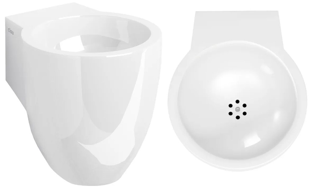 Clou Flush 6 fontein mineraalmarmer 27cm wit glans