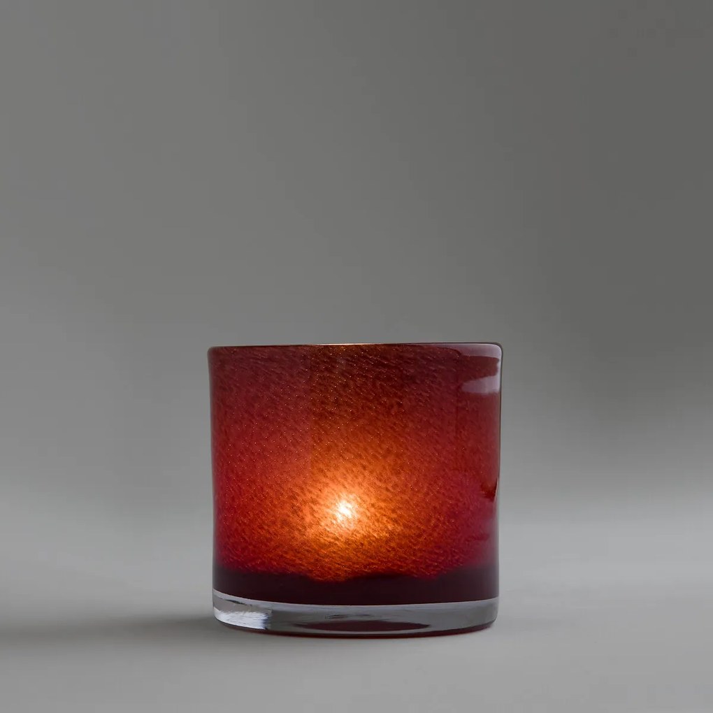 Theelichthouder in gekleurd glas Iva