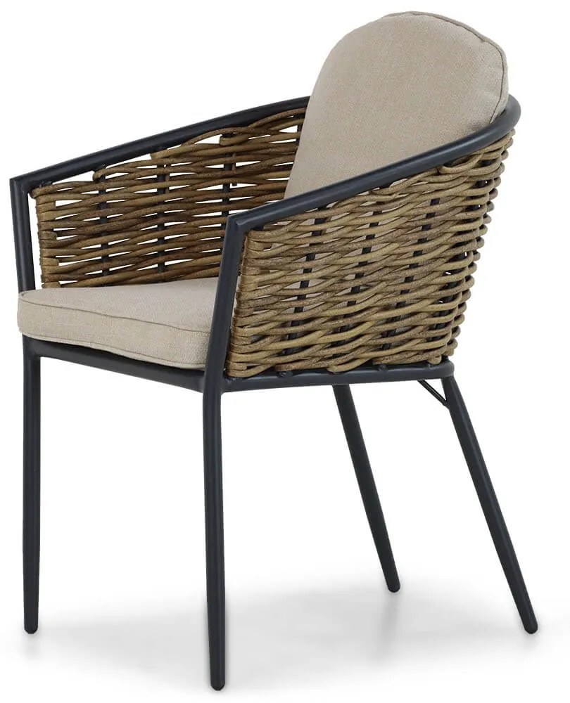 Tuinstoel stapelbaar Aluminium/wicker Grijs-antraciet Lifestyle Garden Furniture Nice