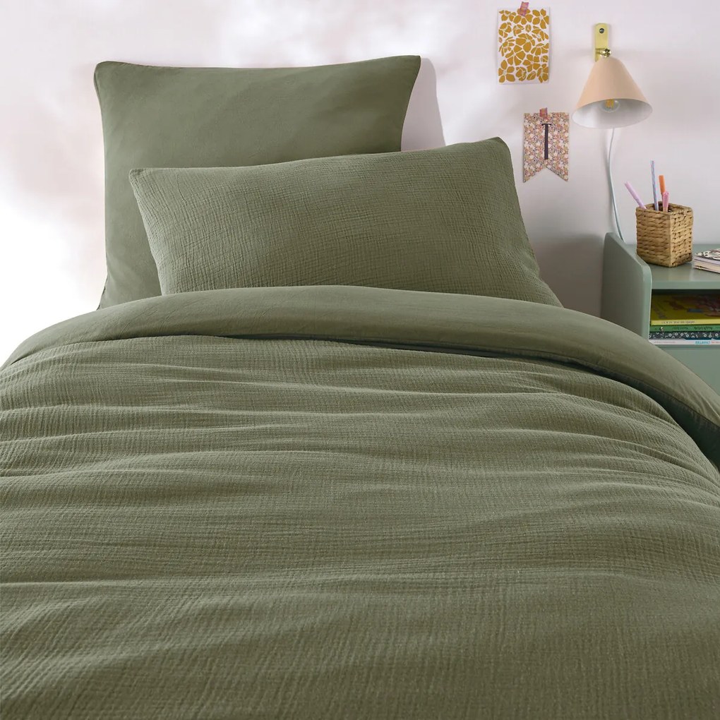 Kinderdekbedovertrek in gaas/gewassen katoen, Kumco