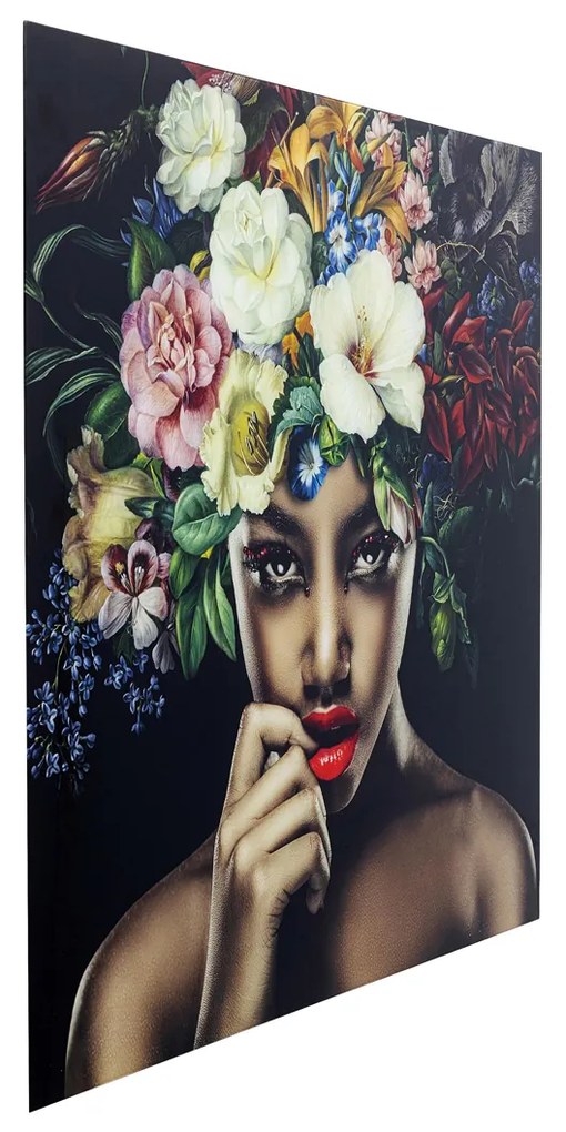 Kare Design Pretty Flower Woman Glas Portret