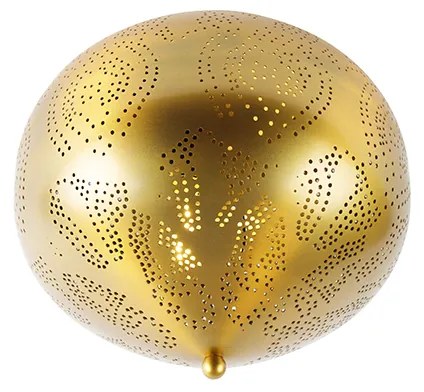 Oosterse plafondlamp goud met lichteffect - ZaynOosters E27 rond Binnenverlichting Lamp